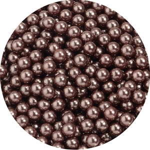 Spherical dark chocolate brown ABS pearls with high luster for DIY jewelry making