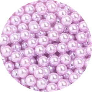 Polished lavender ABS pearls for DIY jewelry making and clothing decoration