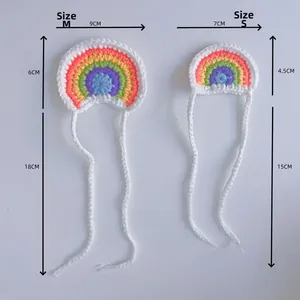 Tableau des tailles détaillé pour chapeau arc-en-ciel chat et chien en tailles S et M