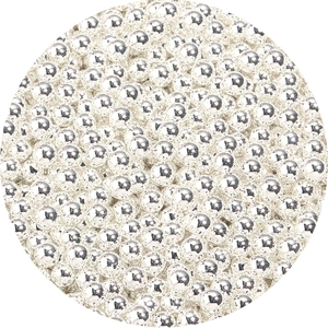 Polished silver faux pearls for DIY jewelry making with high gloss mirror finish
