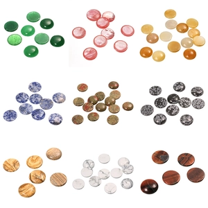 Polished natural stone cabochons in nine varieties for DIY jewelry and accessory making