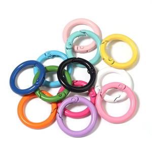 Colorful 25-40mm round spring O-ring clasps for bags and DIY jewelry accessories