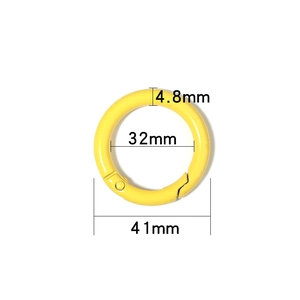 Detail view of 41mm yellow spring O-ring with exact dimension measurements and specifications
