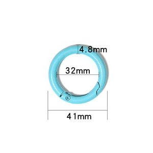 Light blue 32mm inner diameter spring O-ring buckle for bag straps and DIY crafts