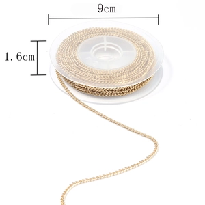 304 stainless steel gold-plated curb chain roll on 9cm diameter transparent spool