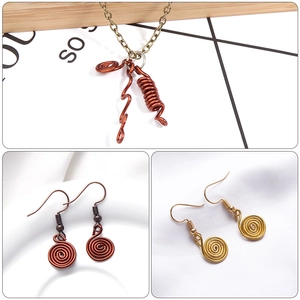 DIY handmade 10m aluminum craft wire jewelry with spiral earrings and necklaces