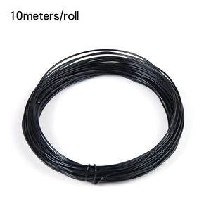 Close-up of 10-meter black aluminum wire roll for DIY jewelry making and crafts