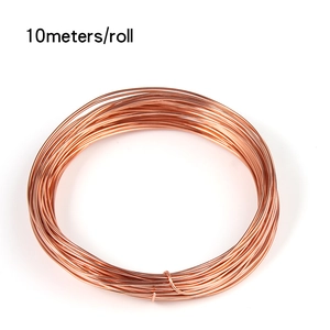 Close-up of a 10-meter roll of rose gold aluminum craft wire for DIY jewelry making