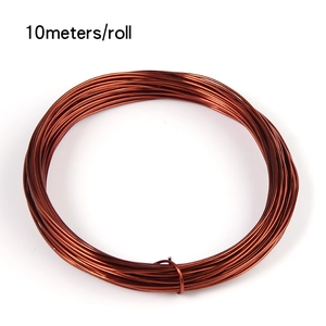 Close-up of 10-meter roll of copper-colored aluminum wire for DIY jewelry making