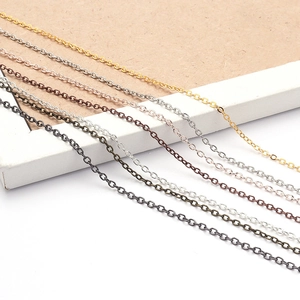 Set de cadenas cruzadas de hierro para joyería DIY en siete colores con cierres de langosta