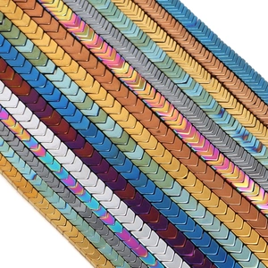 Arrowhead hematite beads in multiple metallic colors for DIY jewelry making