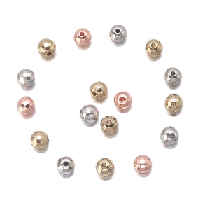 Faceted CCB beads in gold, silver and rose gold for DIY jewelry making
