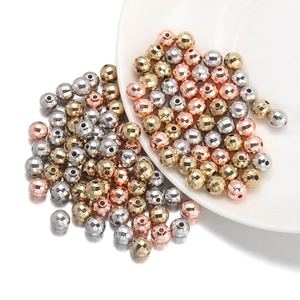 Faceted CCB beads set in gold silver and rose gold for DIY jewelry making