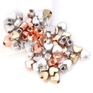 Hartvormige CCB-kralen in goud, zilver en roségoud voor DIY-sieraden maken