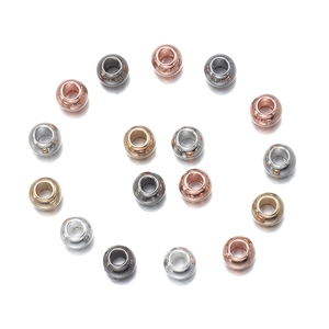 Golden and silver CCB plastic large hole beads for DIY jewelry making accessories