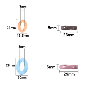 Guía detallada de tamaños para eslabones de cadena de acrílico de 23mm y 29mm en colores