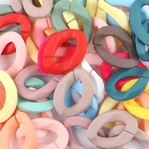 50 Unidades Eslabones de Cadena Abiertos de Acrílico Para Creación Joyería DIY Laca Esmerilada Color Degradado Conectores Accesorios