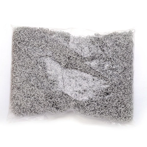 Bulk pack of silver open jump rings in a transparent bag for DIY jewelry making
