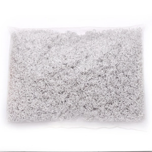 Bulk pack of small silver jump rings for DIY jewelry making in clear plastic bag