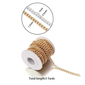 Nahaufnahme der 7x4,5mm Aluminium-Gliederkette für DIY-Taschen und Schmuck