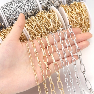 Catene in alluminio dorate e argentate per gioielli fai-da-te e accessori per borse