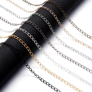 DIY metal jewelry extension chains in 7 colors including gold silver and black
