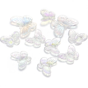 Pendentifs papillons en acrylique iridescent avec dégradé pour bijoux DIY