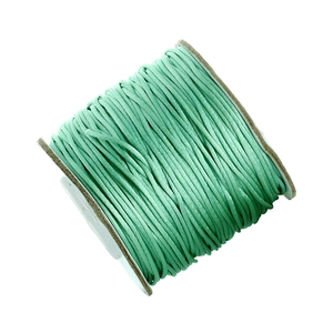 Carrete de cordón de nailon verde menta para creación de joyas y tejido DIY