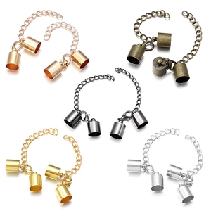 DIY Jewelry Lobster Clasp Extension Chain Cord End Cap Copper Alloy Connector Finding For Necklace Bracelet Components