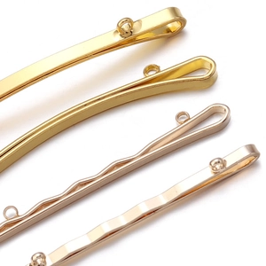 Fermagli per capelli minimalisti in oro 14k con anelli per accessori fai da te