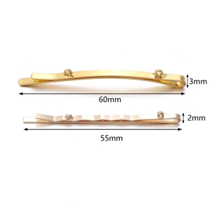 Forcine minimaliste in oro 14k a onde e dritte con doppi passanti per gioielli fai-da-te
