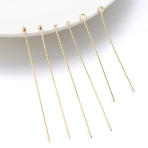 Stainless Steel Jewelry Making Pins Ball Head Pins Eye Pins T Shape Flat Head Pins Gold Steel Color DIY Craft Finding