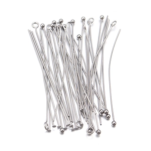 Polished stainless steel ball, head and eye pins set for DIY jewelry making accessories