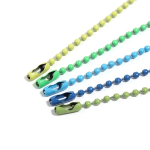 Chaînes à billes colorées de 12cm avec connecteurs pour bijoux DIY et porte-clés