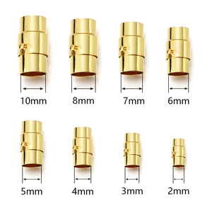 Copper magnetic safety clasps for jewelry DIY in sizes from 2mm to 10mm with gold plating