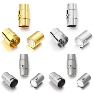 Copper Magnetic Clasp Electroplated DIY Jewelry Making Finding For Necklace Bracelet Security Buckle Cylindrical Connecting Clasp