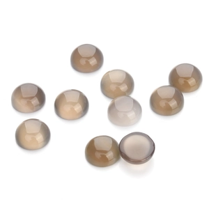 Polished grey agate cabochon loose stones flat layout for DIY jewelry making accessories