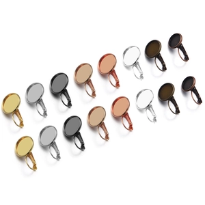 French lever-back earring blanks in multiple metallic finishes for DIY jewelry making