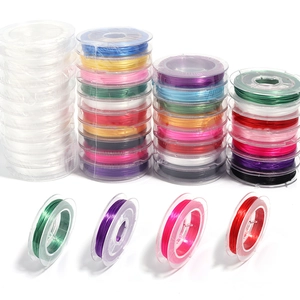 Cordon Élastique Plat Coloré Transparent Fil de Cristal Pour Fabrication de Bijoux DIY Bracelet Collier Fil en TPU
