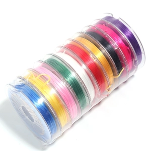 Lot de 10 fils de perles de cristal élastiques multicolores pour accessoires bijoux DIY