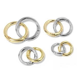 Polierte Legierung Federringe O-Ringe in Gold und Silber für Taschen und DIY-Schmuck