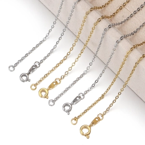 Roestvrij Stalen Vergulde O-Ketting Halsketting Voor Heren Vrouwen DIY Sieraden Maken Accessoire Minimalistische Kruis Ketting Trui Ketting