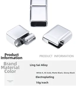 Détails de fermoirs magnétiques rectangulaires en alliage pour bracelets en 4 finitions