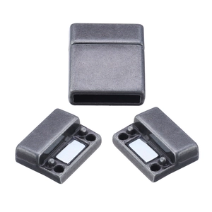 Antique silver zinc alloy magnetic clasp for flat leather bracelets and jewelry making