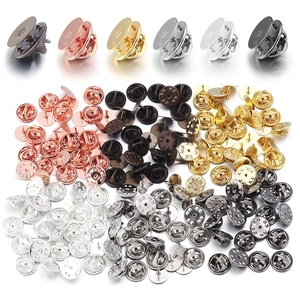 Chiusure a farfalla da 11mm in metallo argento oro e nero per spille fai-da-te