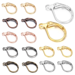 French Leverback Earring Hooks Iron Electroplated D-shaped Ear Wire Pendants Connector For DIY Jewelry Making Findings