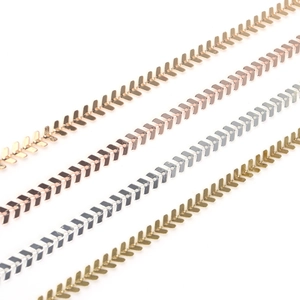 Cadena de espina de pescado de 6mm en oro, oro rosa, plata y bronce antiguo para joyas