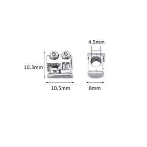 Perle de machine à coudre vintage en argent antique pour création de bijoux DIY