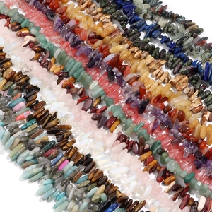 Unregelmäßige Naturstein Splitterperlen Lange Zahnform Tigerauge Amethyst Achat DIY Schmuckherstellung Zubehör