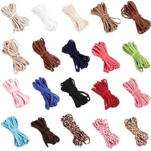 Cordon tressé en suédine 6mm, 20 couleurs assorties pour la création de bijoux DIY